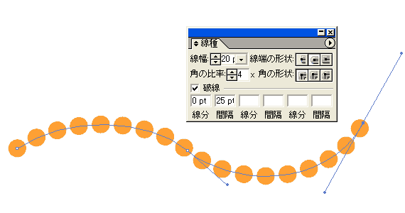 Illustrator　線種パレット
