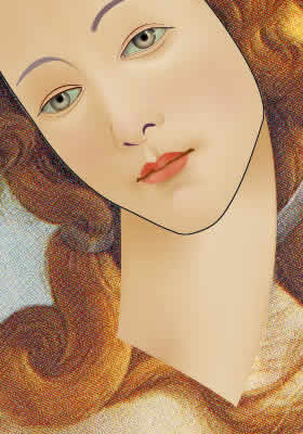 Illustrator　グラデーションメッシュ　ビーナスを描く　首完成