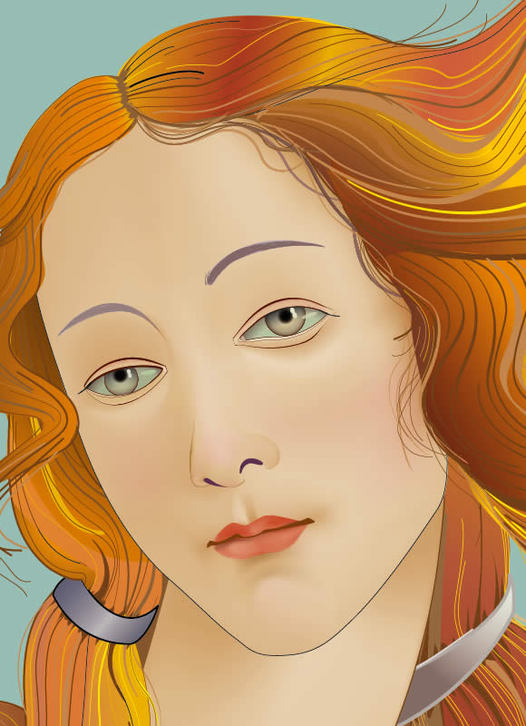 Illustrator　ビーナス完成作品　顔